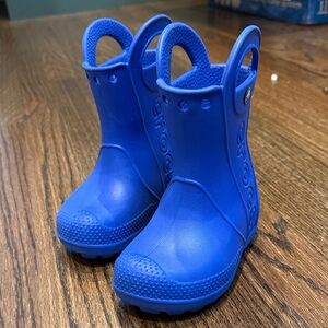 CROCS Kids Bold Blue Rain Boots